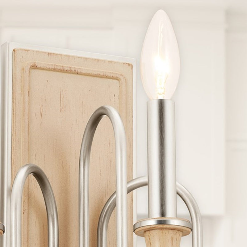 Kichler Karthe 13in 3-Light Wall Sconce | Updated Traditional Brushed Nickel Steel | Hallway & Bathroom | 14.5in H x 9.5in Ext | Model 52473NI