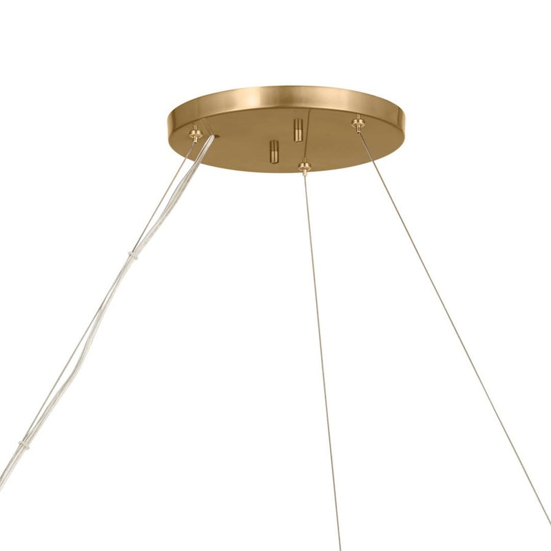 Kichler Rosalind 31in 3-Light Chandelier | Polished Nickel Steel | Dining Room & Living Room | 31 in H, 8.25 in Dia | Model 52493PN