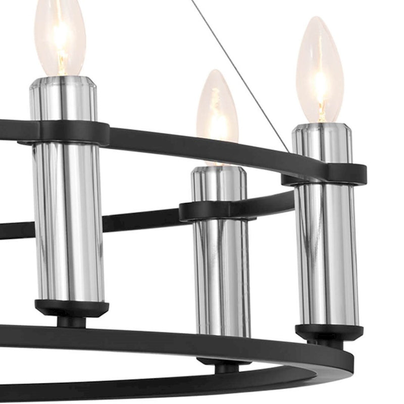 Kichler Rosalind 40in 10-Light Chandelier | Updated Traditional Polished Nickel | Dining Room & Living Room | 40 x 40 x 40 in | Model 52491PN