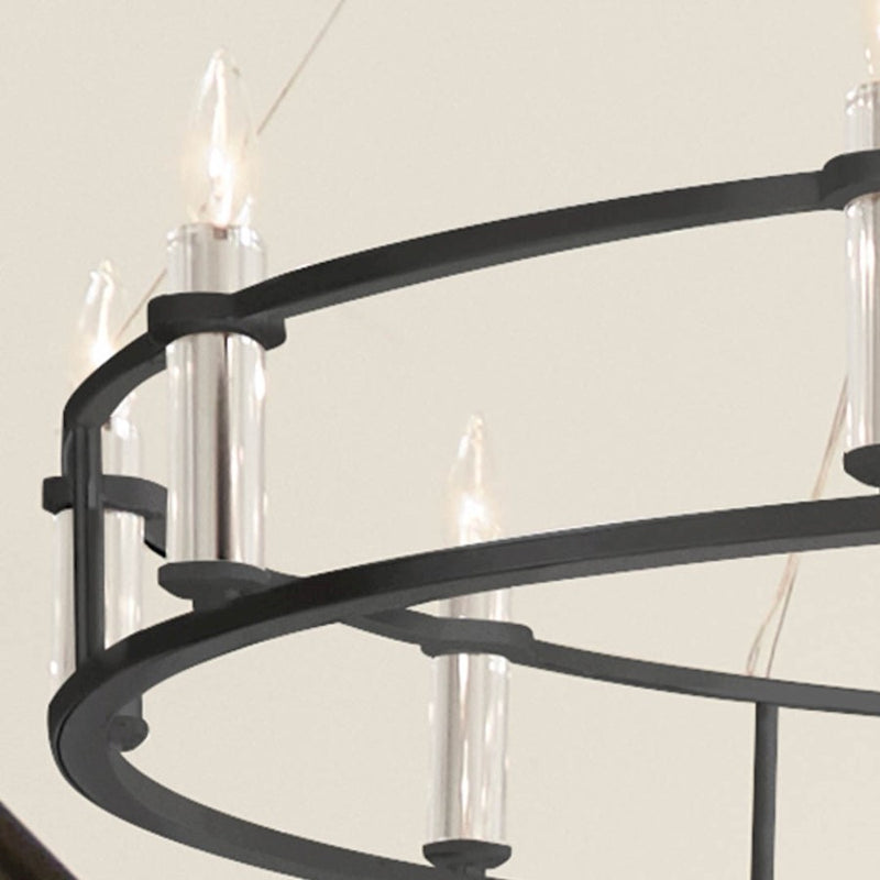 Kichler Rosalind 40in 10-Light Chandelier | Updated Traditional Polished Nickel | Dining Room & Living Room | 40 x 40 x 40 in | Model 52491PN