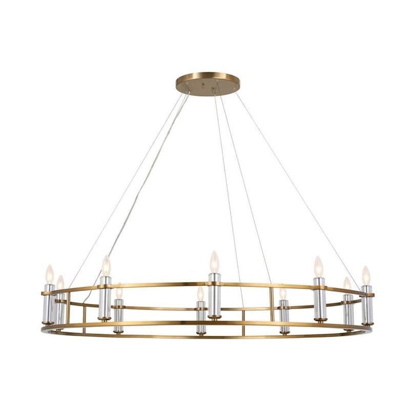 Kichler Rosalind 40in 10-Light Chandelier | Updated Traditional Polished Nickel | Dining Room & Living Room | 40 x 40 x 40 in | Model 52491PN