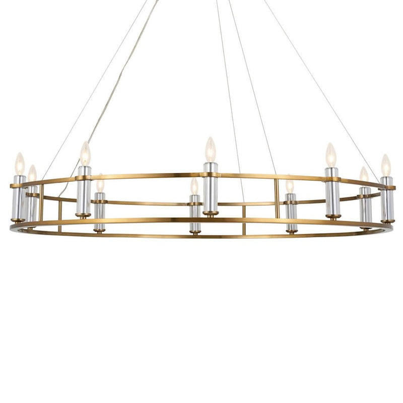 Kichler Rosalind 40in 10-Light Chandelier | Updated Traditional Polished Nickel | Dining Room & Living Room | 40 x 40 x 40 in | Model 52491PN