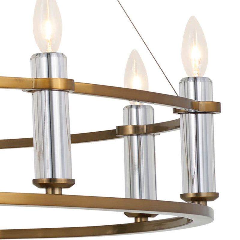 Kichler Rosalind 40in 10-Light Chandelier | Updated Traditional Polished Nickel | Dining Room & Living Room | 40 x 40 x 40 in | Model 52491PN
