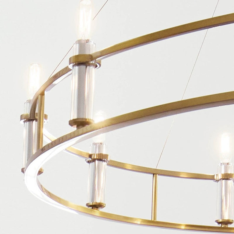 Kichler Rosalind 40in 10-Light Chandelier | Updated Traditional Polished Nickel | Dining Room & Living Room | 40 x 40 x 40 in | Model 52491PN
