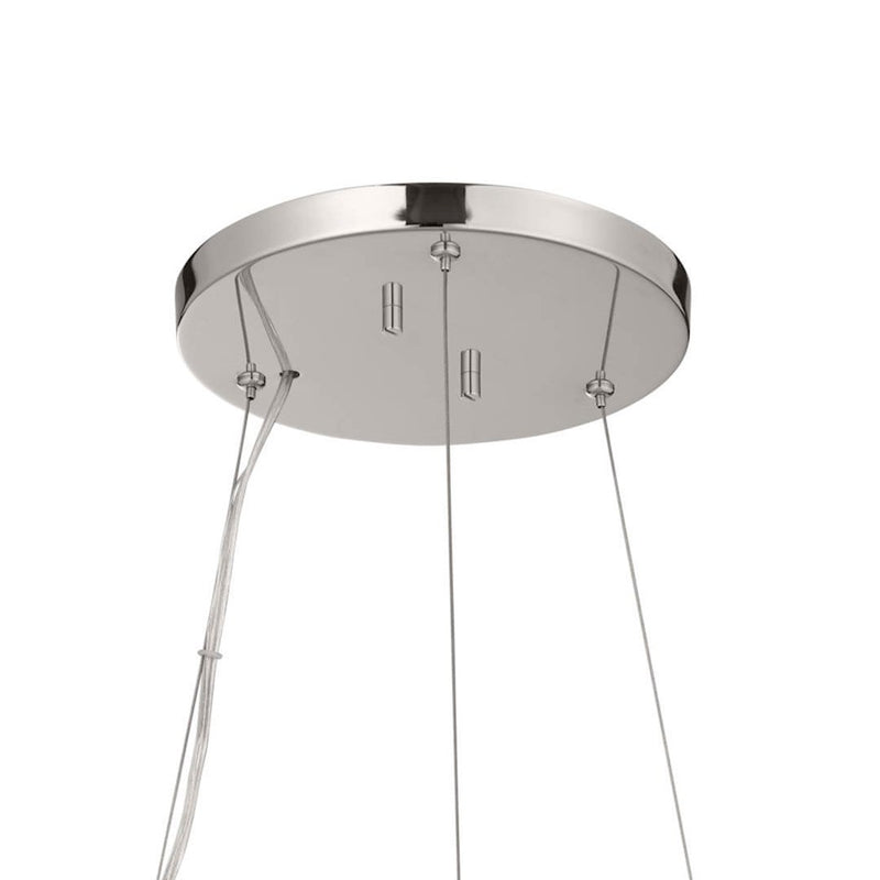 Kichler Rosalind 31in 3-Light Chandelier | Polished Nickel Steel | Dining Room & Living Room | 31 in H, 8.25 in Dia | Model 52493PN