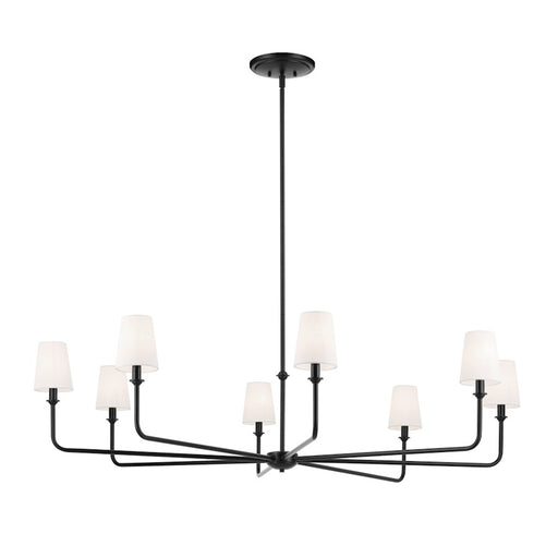 Kichler Pallas 8 Light Round 16.75" Chandelier 1 Tier Large, Black