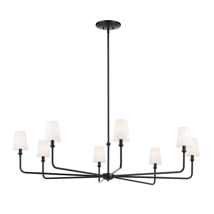 Kichler Pallas 8 Light Round 16.75" Chandelier 1 Tier Large, Black