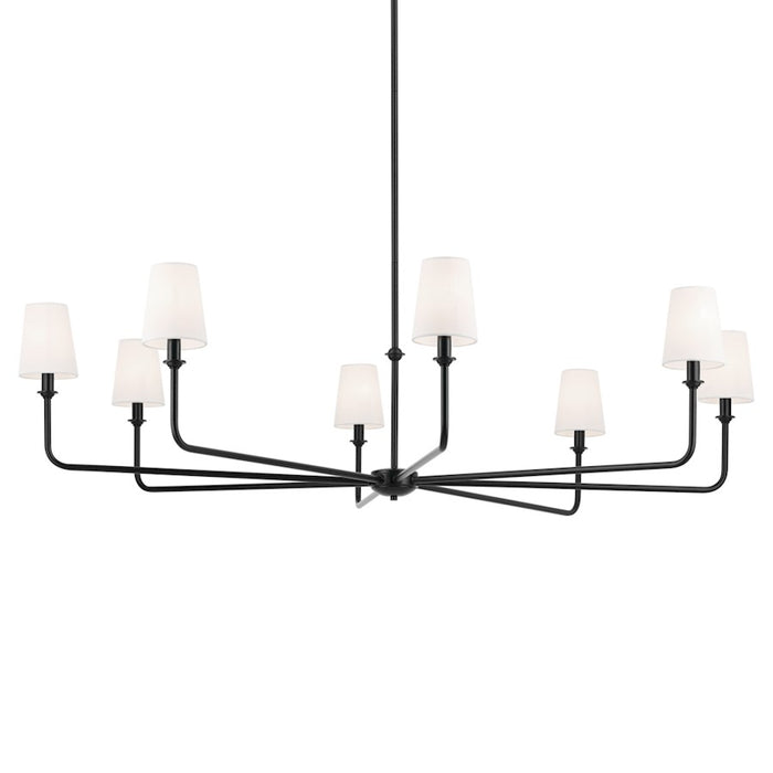 Kichler Pallas 8 Light Round 16.75" Chandelier 1 Tier Large, Black