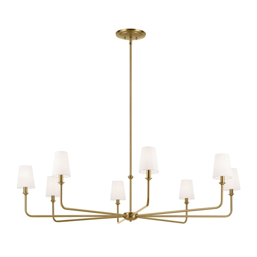 Kichler Pallas 8 Light Round 16.75" Chandelier 1 Tier Large, Brass
