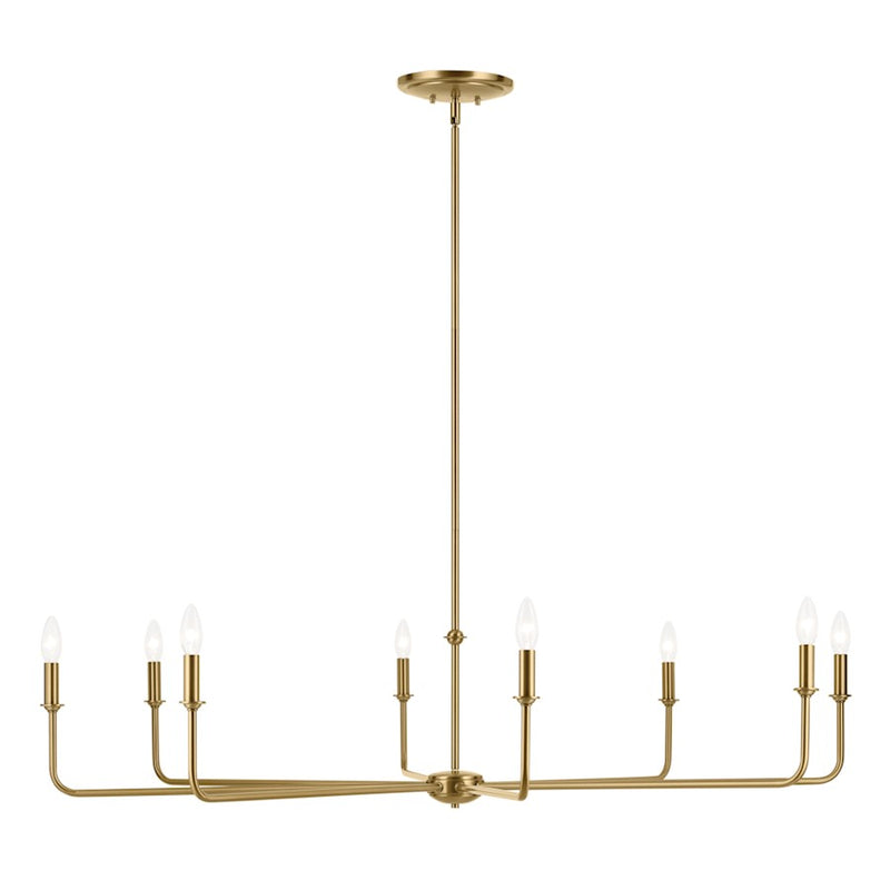 Kichler Pallas 8 Light Round 16.75" Chandelier 1 Tier Large, Brass