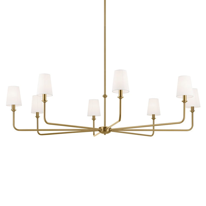 Kichler Pallas 8 Light Round 16.75" Chandelier 1 Tier Large, Brass