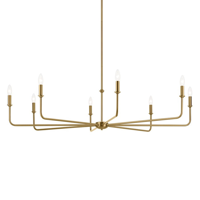 Kichler Pallas 8 Light Round 16.75" Chandelier 1 Tier Large, Brass