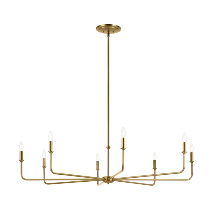 Kichler Pallas 8 Light Round 16.75" Chandelier 1 Tier Large, Brass