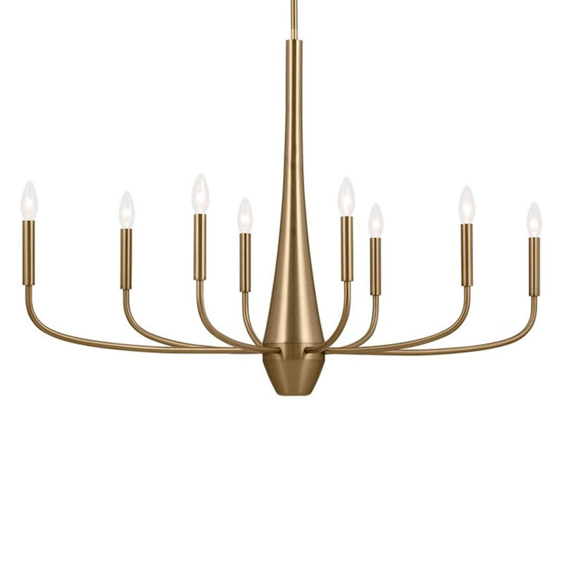 Kichler Deela 41in 8-Light Oval Chandelier | Soft Modern White Steel | Dining Room & Living Room | 41 x 18 x 27 in | Model 52528WH