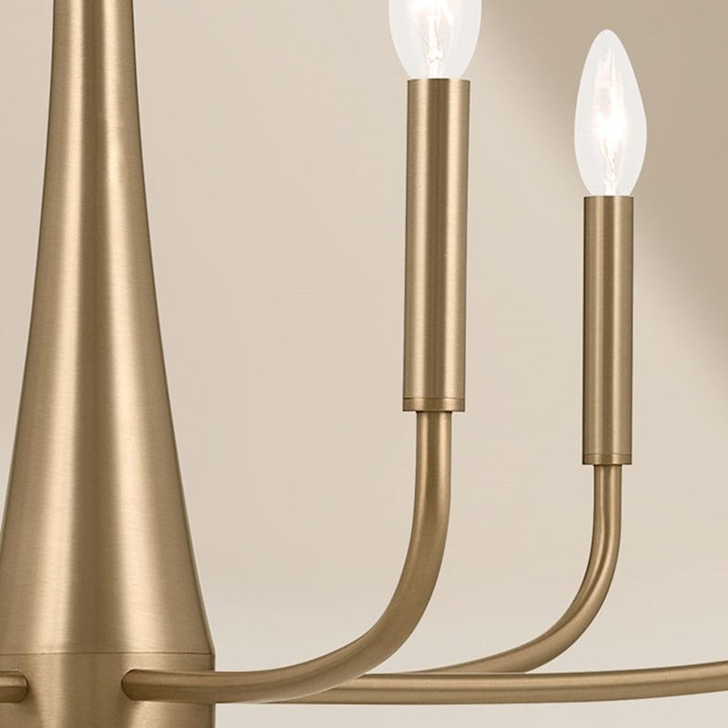 Kichler Deela 41in 8-Light Oval Chandelier | Soft Modern White Steel | Dining Room & Living Room | 41 x 18 x 27 in | Model 52528WH