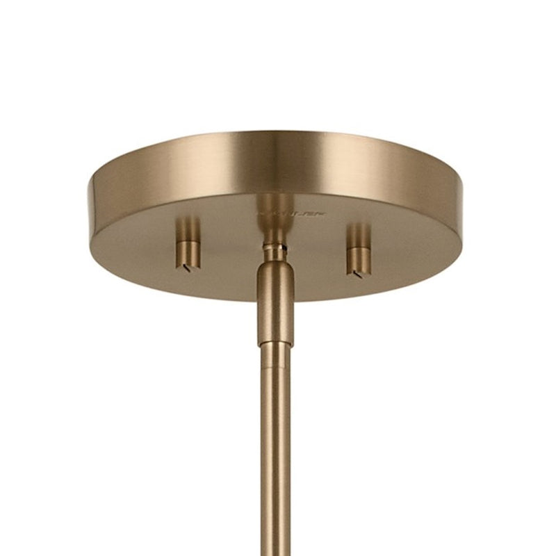 Kichler Gala 56in 12-Light Chandelier | Minimalist Champagne Bronze and White Metal | Dining Room & Living Room | 16 in H | Model 52533CPZWH