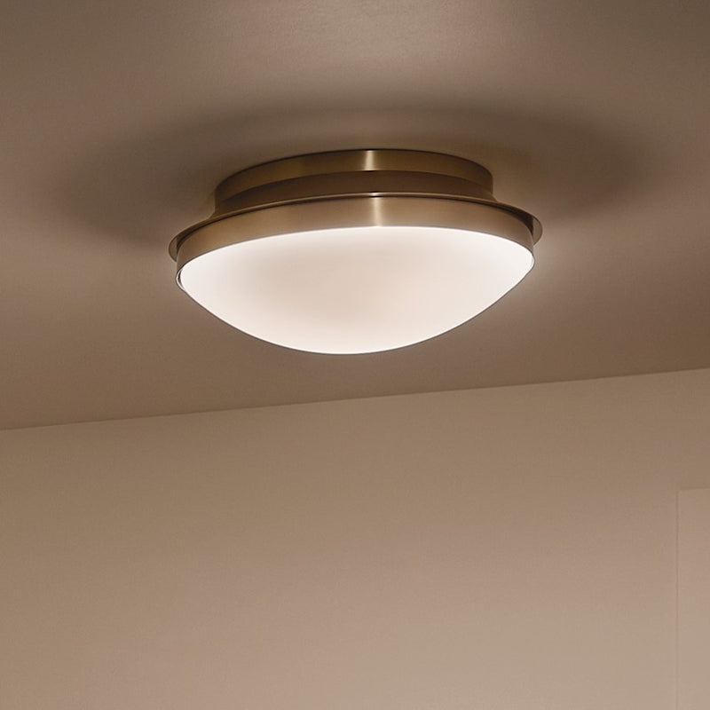 Kichler Bretta 8in 3-Light Flush Mount | Updated Traditional Black and Satin Etched Cased Opal Glass | Damp Location Bathroom | Model 52545BK