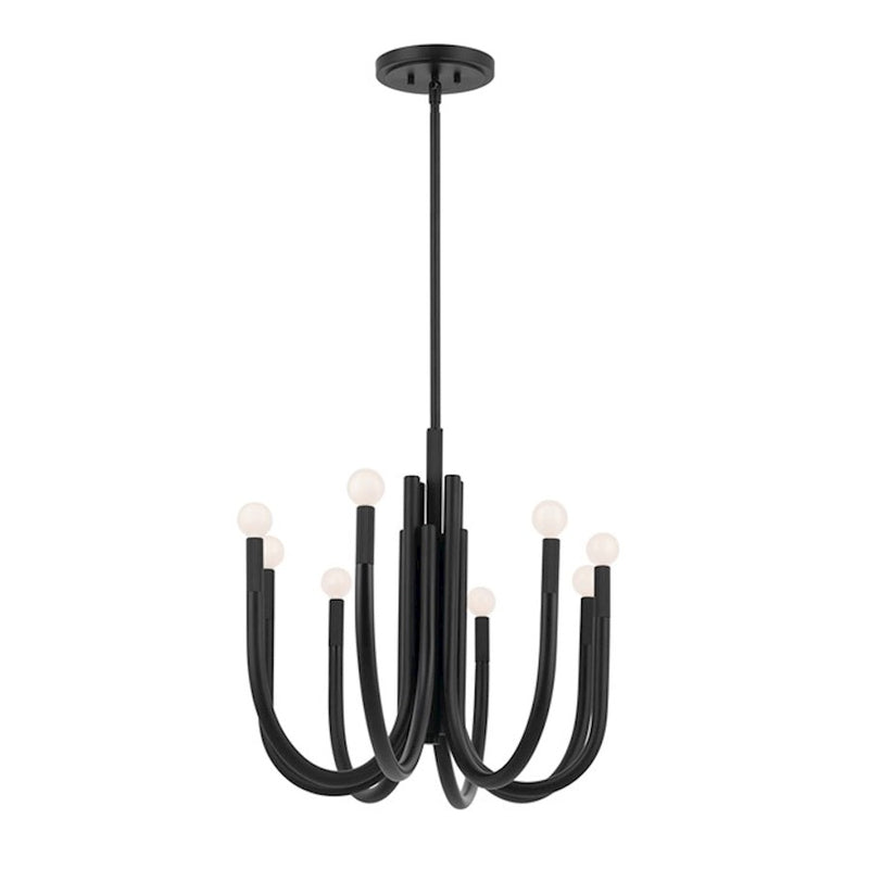 Kichler Odensa 46in 8-Light Oval Chandelier | Soft Modern Champagne Bronze Steel | Living Room & Dining Room | 46 x 21 x 23 in | Model 52553CPZ