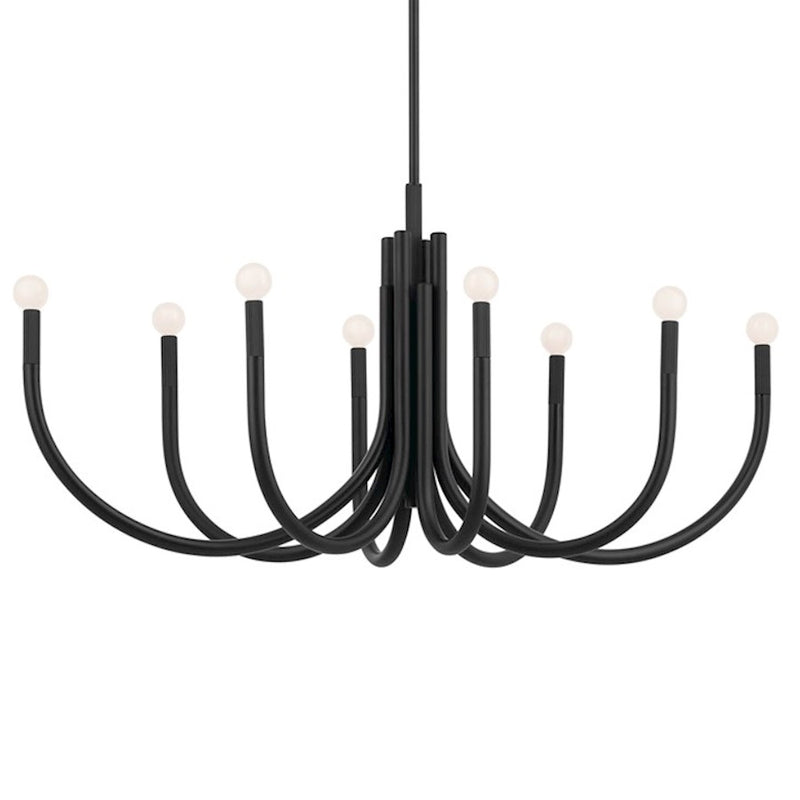 Kichler Odensa 46in 8-Light Oval Chandelier | Soft Modern Champagne Bronze Steel | Living Room & Dining Room | 46 x 21 x 23 in | Model 52553CPZ