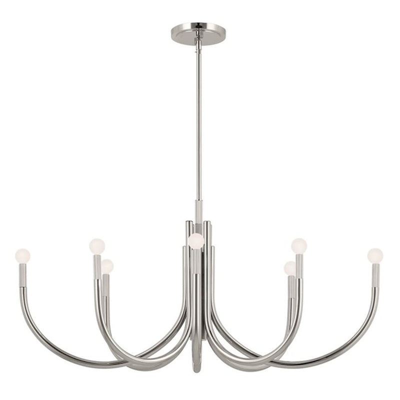 Kichler Odensa 46in 8-Light Oval Chandelier | Soft Modern Champagne Bronze Steel | Living Room & Dining Room | 46 x 21 x 23 in | Model 52553CPZ