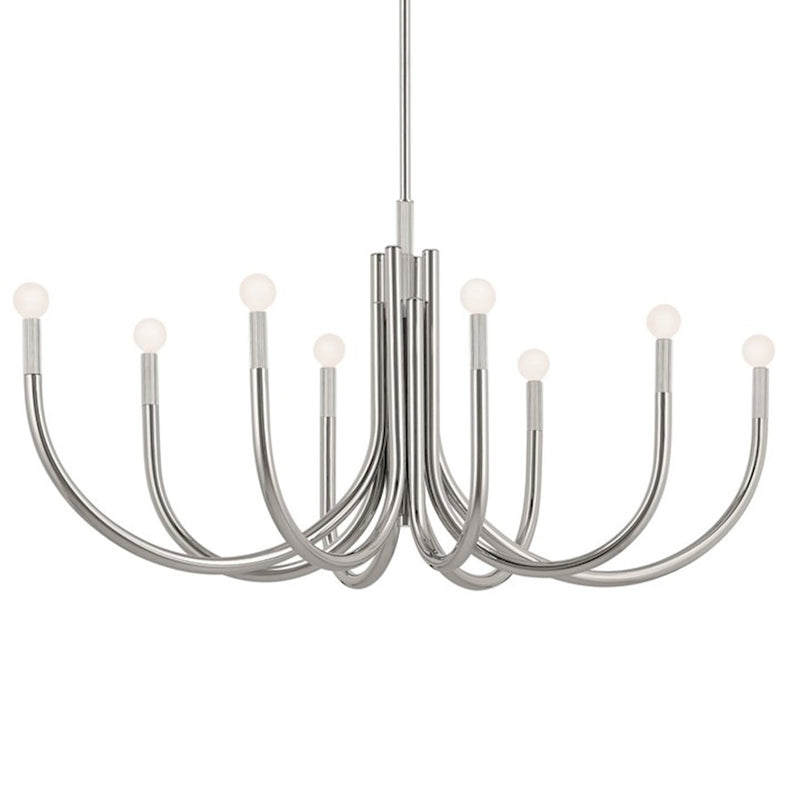 Kichler Odensa 46in 8-Light Oval Chandelier | Soft Modern Champagne Bronze Steel | Living Room & Dining Room | 46 x 21 x 23 in | Model 52553CPZ