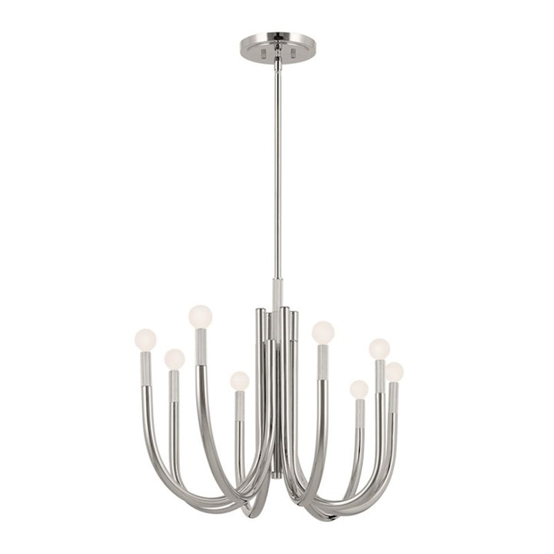 Kichler Odensa 46in 8-Light Oval Chandelier | Soft Modern Champagne Bronze Steel | Living Room & Dining Room | 46 x 21 x 23 in | Model 52553CPZ