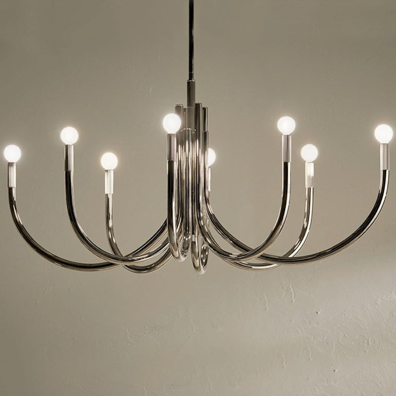 Kichler Odensa 46in 8-Light Oval Chandelier | Soft Modern Champagne Bronze Steel | Living Room & Dining Room | 46 x 21 x 23 in | Model 52553CPZ