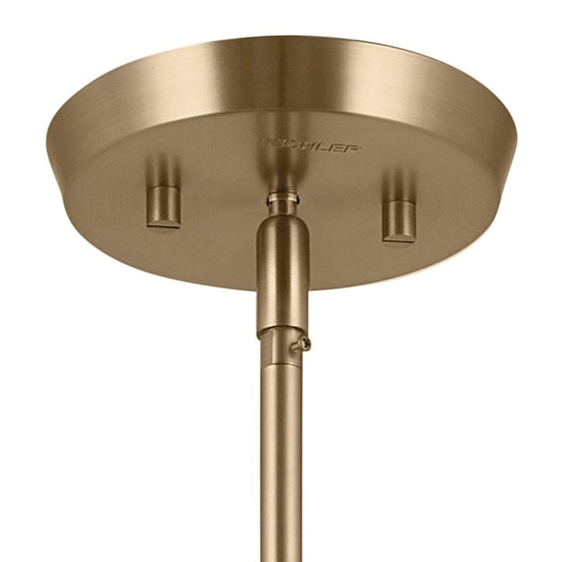 Kichler Arcus 5-Light Convertible Chandelier | Mid-Century Modern Satin Nickel and Black Metal | Dining Room & Living Room | 12in H | Model 52558SN