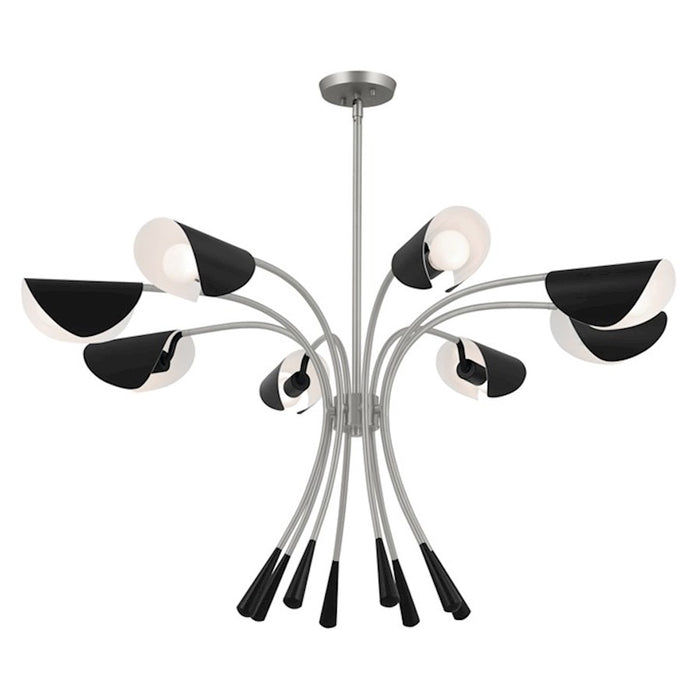 Kichler Arcus Chandelier, Satin Nickel/Black