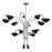 Kichler Arcus Chandelier, Satin Nickel/Black