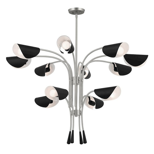 Kichler Arcus Chandelier, Satin Nickel/Black