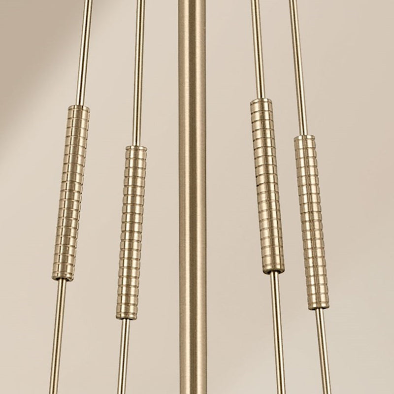 Kichler Albers 18in 1-Light Pendant | Soft Modern Champagne Bronze and Opal Glass | Kitchen Island & Dining Room | 31 in H | Model 52581CPZ
