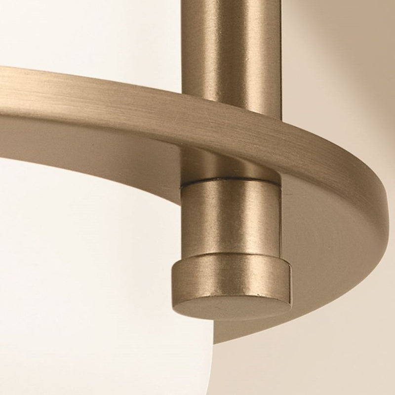Kichler Brit 7in 1-Light Flush Mount | Polished Nickel and Satin Etched Opal Glass | Hallway & Bedroom | 7.75 in H | Model 52596PN