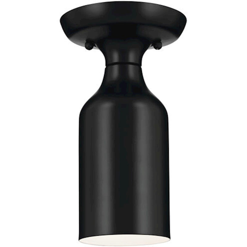 Kichler Sisu 9in 1-Light Semi Flush Mount | Scandinavian Champagne Bronze Steel | Bedroom & Hallway Accent | H 9 in | Model 52598CPZ