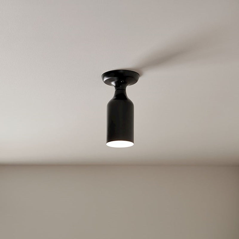 Kichler Sisu 9in 1-Light Semi Flush Mount | Scandinavian Champagne Bronze Steel | Bedroom & Hallway Accent | H 9 in | Model 52598CPZ