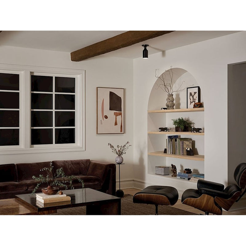Kichler Sisu 9in 1-Light Semi Flush Mount | Scandinavian Champagne Bronze Steel | Bedroom & Hallway Accent | H 9 in | Model 52598CPZ