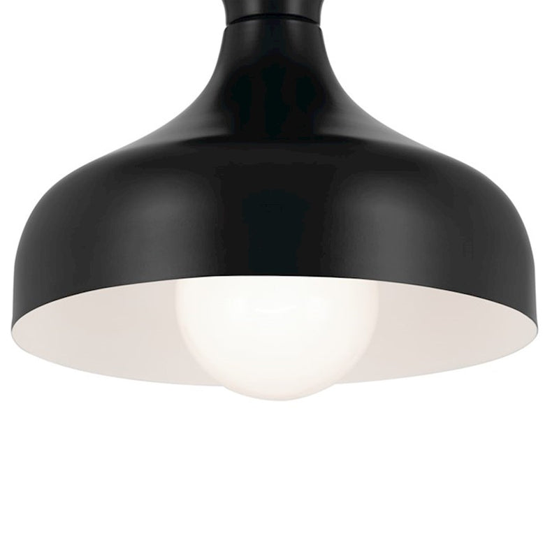 Kichler Sisu 7in 1-Light Semi Flush Mount | Scandinavian Champagne Bronze | Hallway & Bedroom Accent | H 7 in | Model 52599CPZ