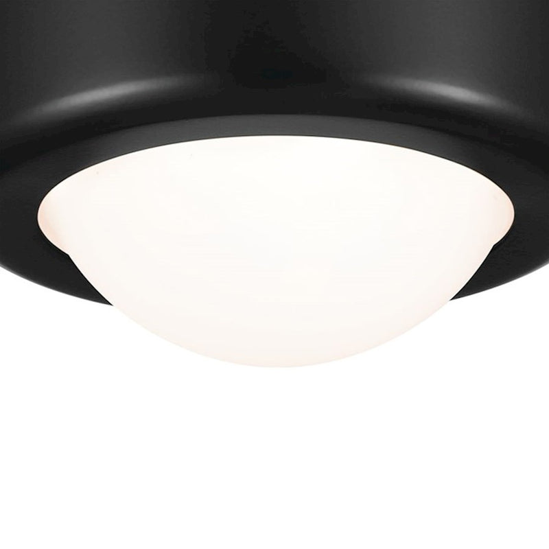Kichler Tibbi 6in 1-Light LED Flush Mount | Minimalist Champagne Bronze Steel and Opal Glass | Hallway & Bedroom Ceiling Light | Model 52600CPZ