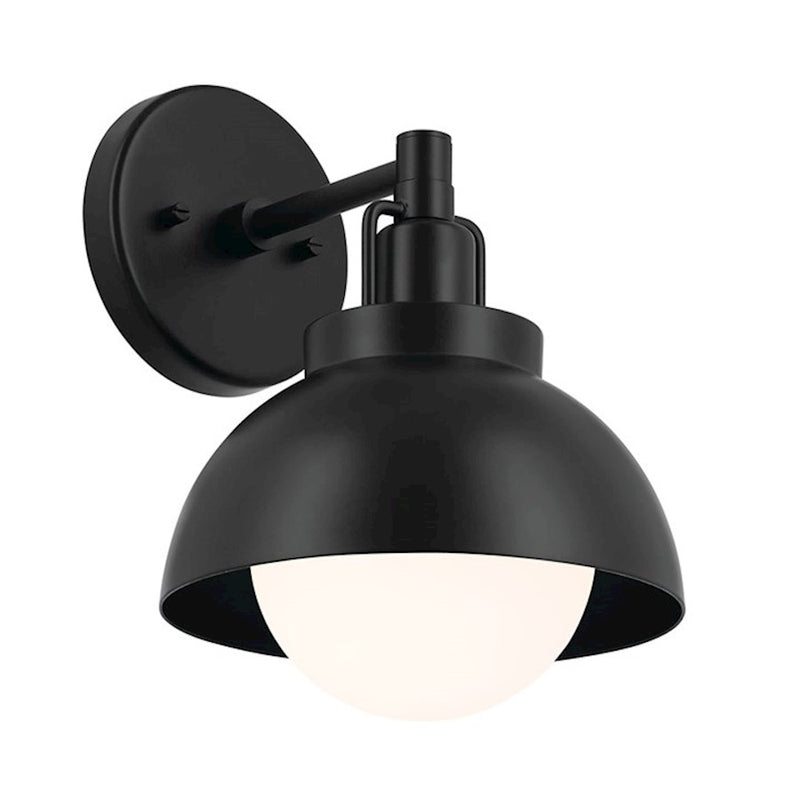 Kichler Niva 11in 1-Light Convertible Semi-Flush | Champagne Bronze and Satin Etched Opal Glass | Entryway & Hallway | 8 x 11 in | Model 52601CPZ