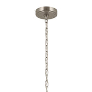 Kichler Winslow 26in 6-Light Chandelier | Industrial Brushed Nickel and Clear Seeded Glass | Dining Room & Kitchen Island | Model 52616NI