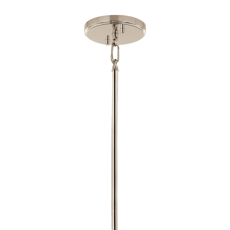 Kichler Eisley 16in 4-Light Foyer Pendant | Modern Polished Nickel Steel | Foyer & Entryway | 16 x 16 x 21.25 in | Model 52626PN