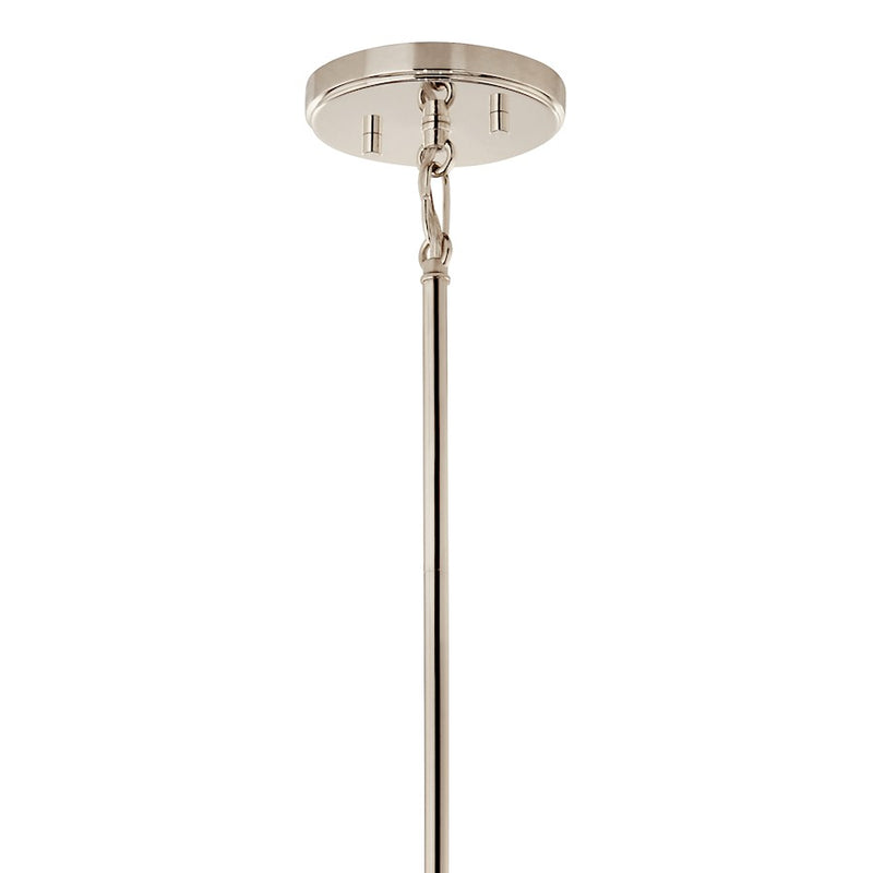 Kichler Eisley 22in 4-Light Foyer Pendant | Modern Polished Nickel Steel | Kitchen Island & Entryway | 22 x 22 x 30 in | Model 52627PN