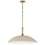 Kichler Delarosa 24in 1-Light Pendant | Traditional Greige Steel Dome Shade | Kitchen Island & Dining Room | 24 x 24 x 12.75 in | Model 52637GRG