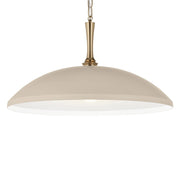 Kichler Delarosa 24in 1-Light Pendant | Traditional Greige Steel Dome Shade | Kitchen Island & Dining Room | 24 x 24 x 12.75 in | Model 52637GRG