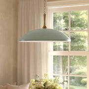 Kichler Delarosa 24in 1-Light Pendant | Traditional Heritage Green Steel Dome Shade | Kitchen Island & Dining Room | 24 x 24 x 12.75 in | Model 52637HGN