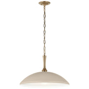Kichler Delarosa 24in 1-Light Pendant | Traditional Greige Steel Dome Shade | Kitchen Island & Dining Room | 24 x 24 x 12.25 in | Model 52638GRG
