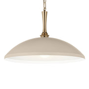 Kichler Delarosa 24in 1-Light Pendant | Traditional Greige Steel Dome Shade | Kitchen Island & Dining Room | 24 x 24 x 12.25 in | Model 52638GRG