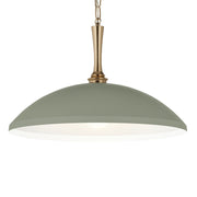Kichler Delarosa 24in 1-Light Pendant | Traditional Heritage Green Steel Dome Shade | Kitchen Island & Dining Room | 24 x 24 x 12.25 in | Model 52638HGN