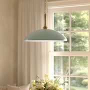 Kichler Delarosa 24in 1-Light Pendant | Traditional Heritage Green Steel Dome Shade | Kitchen Island & Dining Room | 24 x 24 x 12.25 in | Model 52638HGN