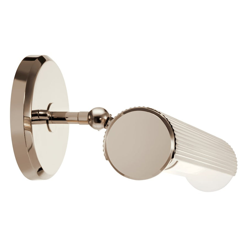Kichler Midi 12in 1-Light Picture Light | Updated Traditional Polished Nickel | Living Room & Gallery | 12 x 5 in | Model 52649PN